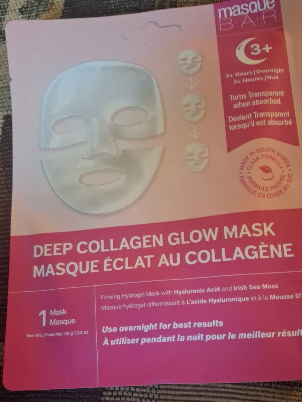 Deep Collagen Glow Mask — Pink Hydrogel Overnight Mask